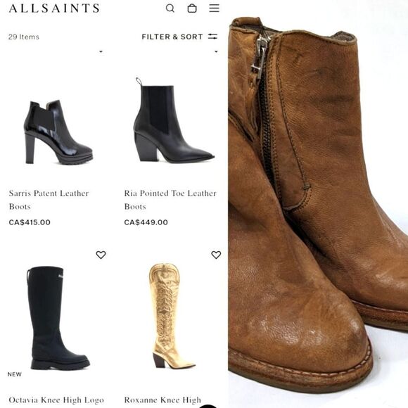 All Saints Ankle Boot - Picture 7 of 8